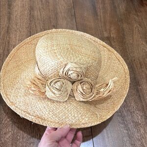 April Cornell hat. Straw. Good condition. Clean!